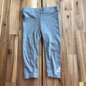 Nike Gray Leggings Toddler Girls 2T Logo Pants Activewear